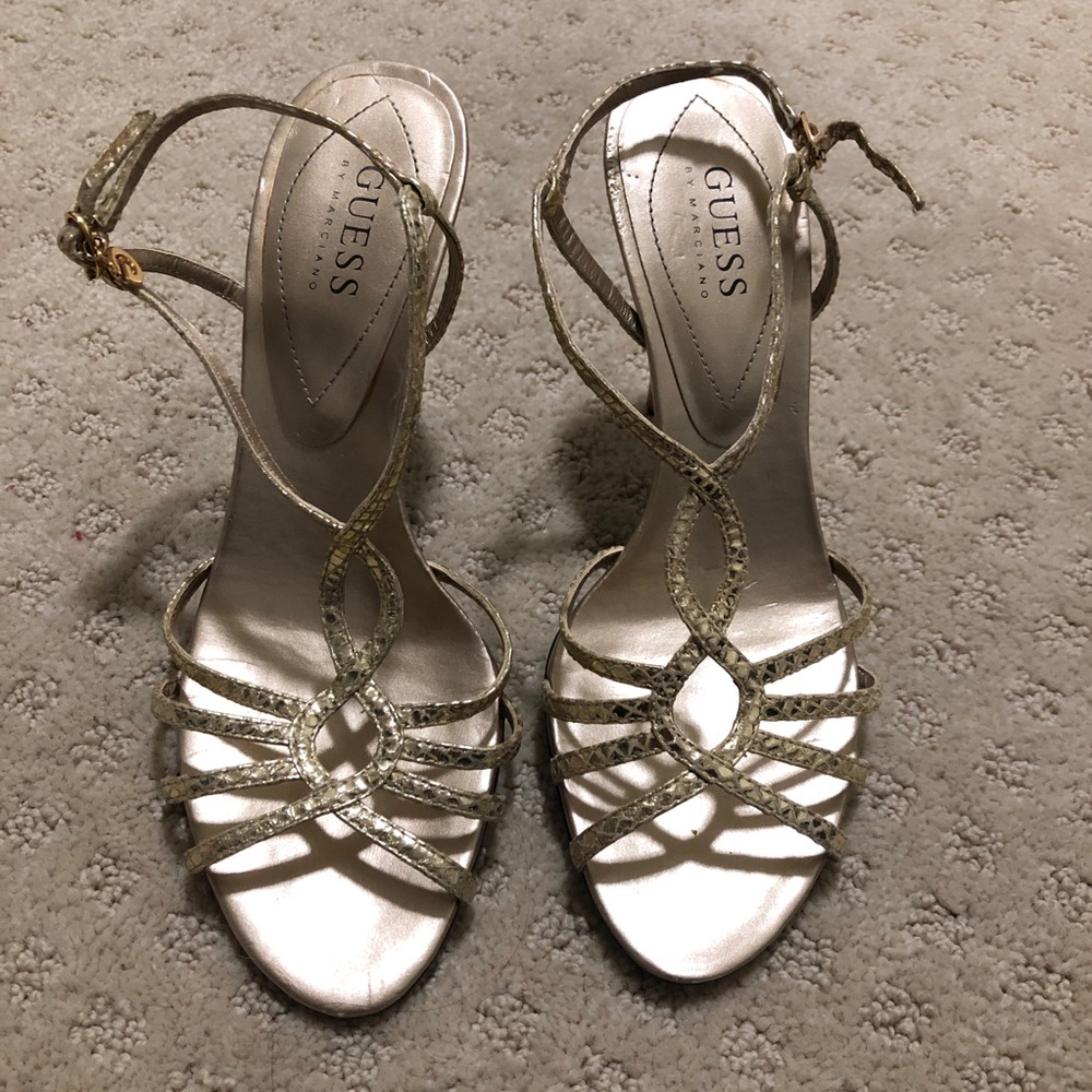 Guess by Marciano Gold Heels (Size: 7)